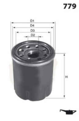 ELH4460 Olejový filter MECAFILTER