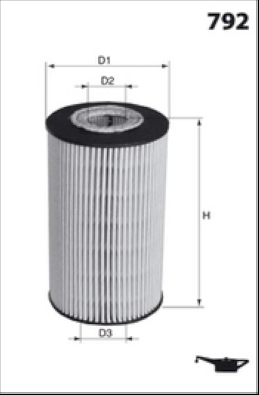 ELH4201 Olejový filter MECAFILTER
