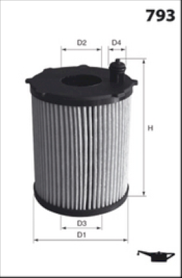ELH4389 Olejový filter MECAFILTER