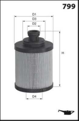 ELH4351 Olejový filter MECAFILTER