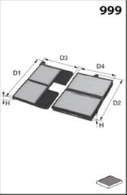 JLR7211 Filter vnútorného priestoru MECAFILTER