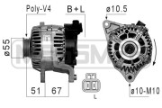 210857 Alternátor OEM ERA