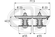 350133 Termostat chladenia OEM ERA