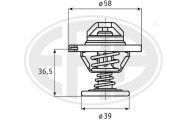 350138 Termostat chladenia OEM ERA