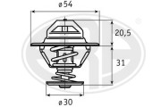 350224 Termostat chladenia OEM ERA