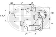 350259 Termostat chladenia OEM ERA