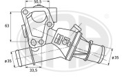 350260 Termostat chladenia OEM ERA