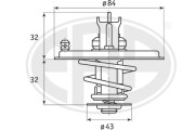 350334 Termostat chladenia OEM ERA