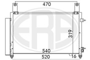 667032 Kondenzátor klimatizácie ERA