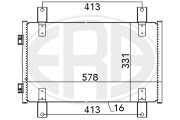 667084 Kondenzátor klimatizácie ERA
