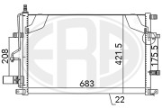 667124 Kondenzátor klimatizácie ERA
