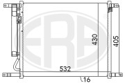 667128 Kondenzátor klimatizácie ERA