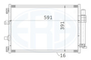 667176 Kondenzátor klimatizácie ERA