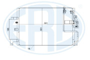 667208 Kondenzátor klimatizácie ERA
