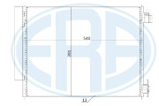 667255 Kondenzátor klimatizácie ERA
