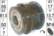 ZN6002 Voľnobeżka alternátora De-coupler alternator pulley ERA