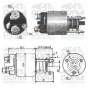 46005 Elektromagnetický spínač pre żtartér MEAT & DORIA