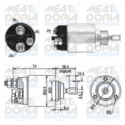 46034 Elektromagnetický spínač pre żtartér MEAT & DORIA