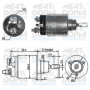 46074 Elektromagnetický spínač pre żtartér MEAT & DORIA