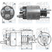 46128 Elektromagnetický spínač pre żtartér MEAT & DORIA