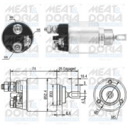 46144 Elektromagnetický spínač pre żtartér MEAT & DORIA