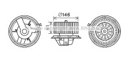 AL8140 Elektromotor vnútorného ventilátora AVA QUALITY COOLING