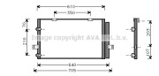 AU5078 Kondenzátor klimatizácie AVA QUALITY COOLING