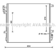 AU5209 Kondenzátor klimatizácie AVA QUALITY COOLING