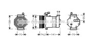 AUK171 Kompresor klimatizácie AVA QUALITY COOLING