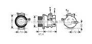 AUK188 Kompresor klimatizácie AVA QUALITY COOLING