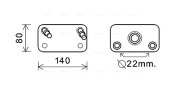 AU3205 Chladič oleja automatickej prevodovky AVA QUALITY COOLING