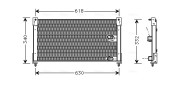 AU5116 Kondenzátor klimatizácie AVA QUALITY COOLING