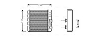 BWA6211 Výmenník tepla vnútorného kúrenia AVA QUALITY COOLING