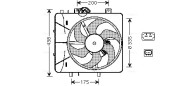 CN7527 Ventilátor chladenia motora AVA QUALITY COOLING