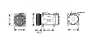 CNAK160 Kompresor klimatizácie AVA QUALITY COOLING