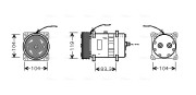 CNK176 Kompresor klimatizácie AVA QUALITY COOLING
