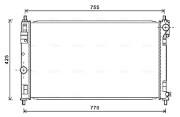 CRA2121 Chladič motora AVA QUALITY COOLING