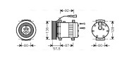 DFAK033 Kompresor klimatizácie AVA QUALITY COOLING