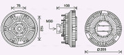 DFC080 Spojka ventilátora chladenia AVA QUALITY COOLING