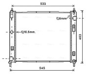 DN2385 Chladič motora AVA QUALITY COOLING