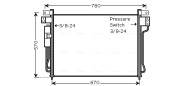 DNA5299D Kondenzátor klimatizácie AVA QUALITY COOLING