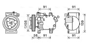 DNK395 Kompresor klimatizácie AVA QUALITY COOLING
