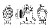 DUK074 Kompresor klimatizácie AVA QUALITY COOLING