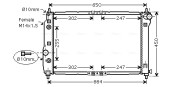 DWA2068 Chladič motora AVA QUALITY COOLING