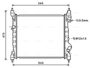 DWA2141 Chladič motora AVA QUALITY COOLING