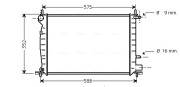 FD2219 Chladič motora AVA QUALITY COOLING