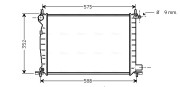 FD2224 Chladič motora AVA QUALITY COOLING