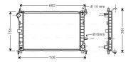 FD2264 Chladič motora AVA QUALITY COOLING