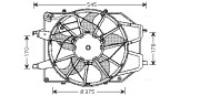 FD7509 Ventilátor chladenia motora AVA QUALITY COOLING