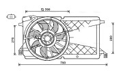 FD7566 Ventilátor chladenia motora AVA QUALITY COOLING